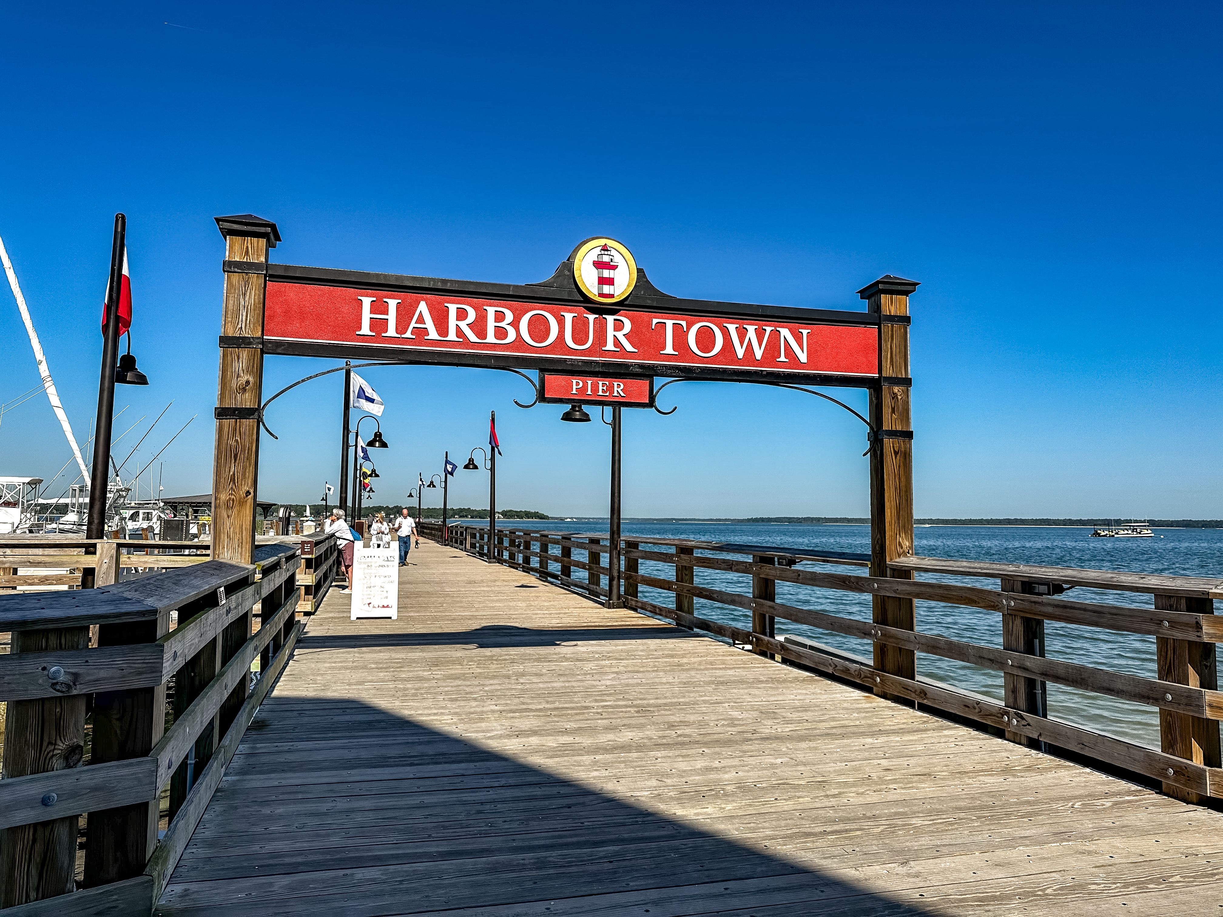 Panoramic view of Harbor Town in Hilton Head