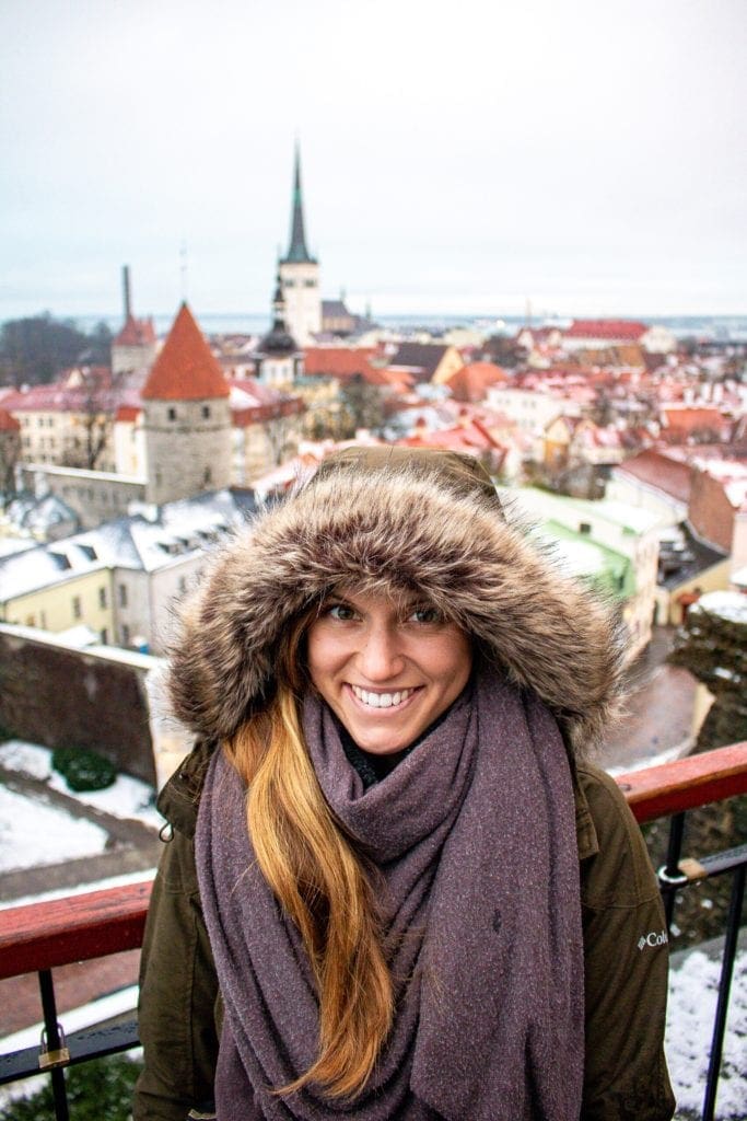 Posing in the streets of Tallinn