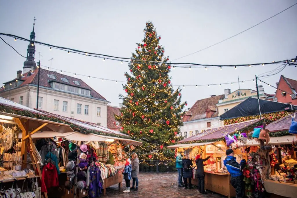 View of the Christmas Market in Tallinn