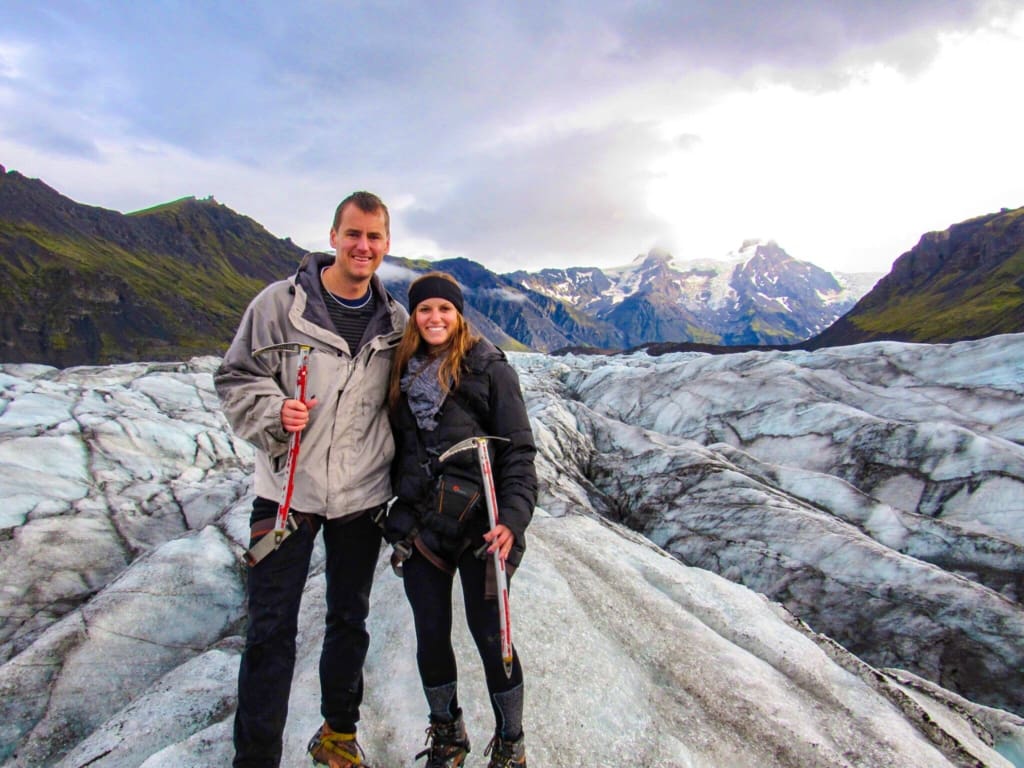 Standing in front of Skaftafell Glacier Iceland