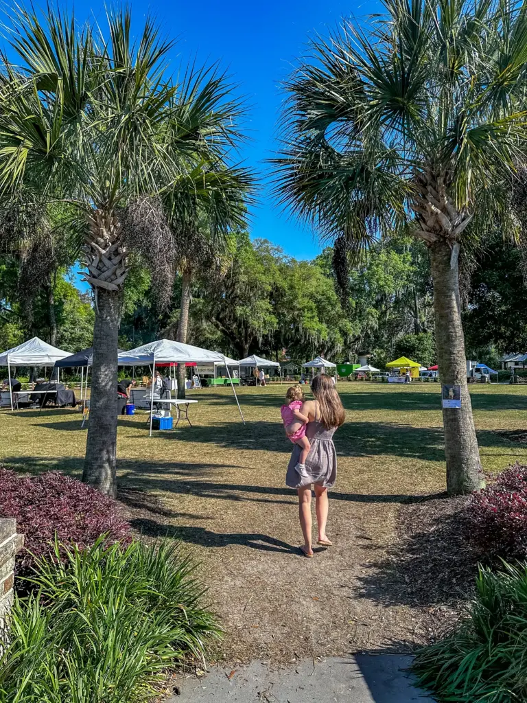 Scenic shot of the Bluffton Farmer's Market in Bluffton South Carolina