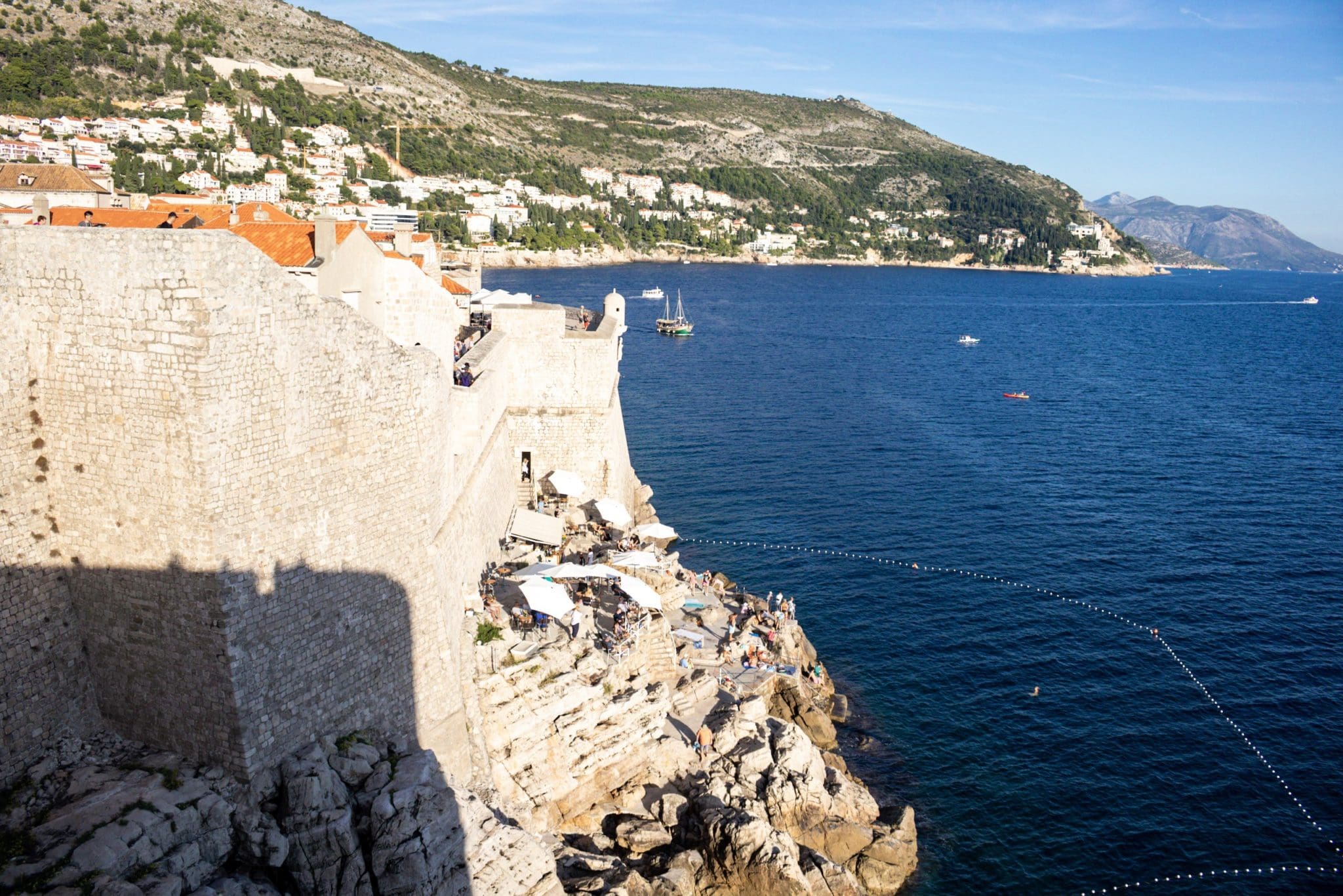 View of Cliff Bar overlooking the sea in Dubrovnik