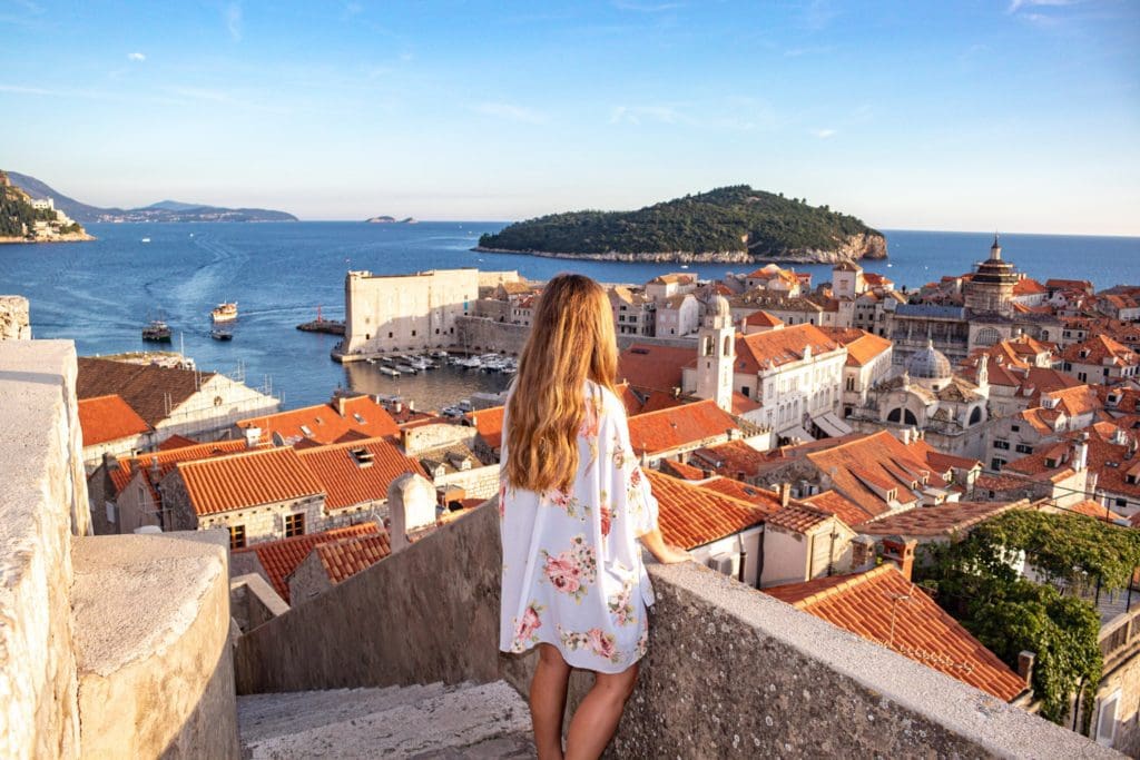 Admiring the view in Dubrovnik