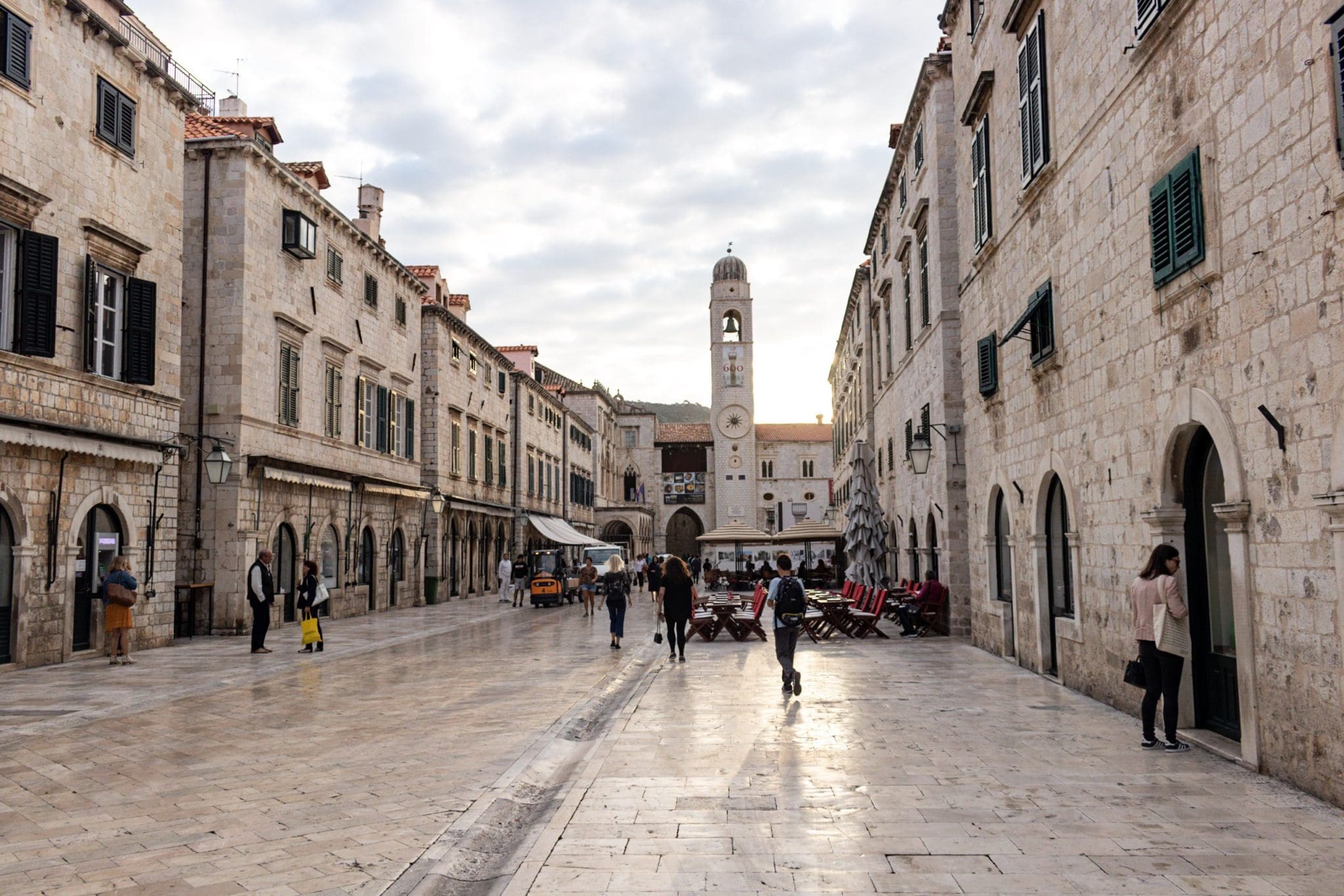 View of the Stradun in Old Town Dubrovnik