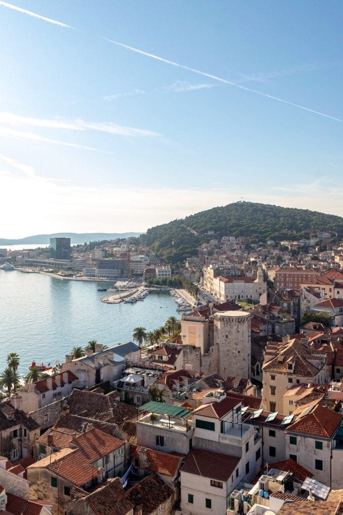 View from the lookout tower in Split