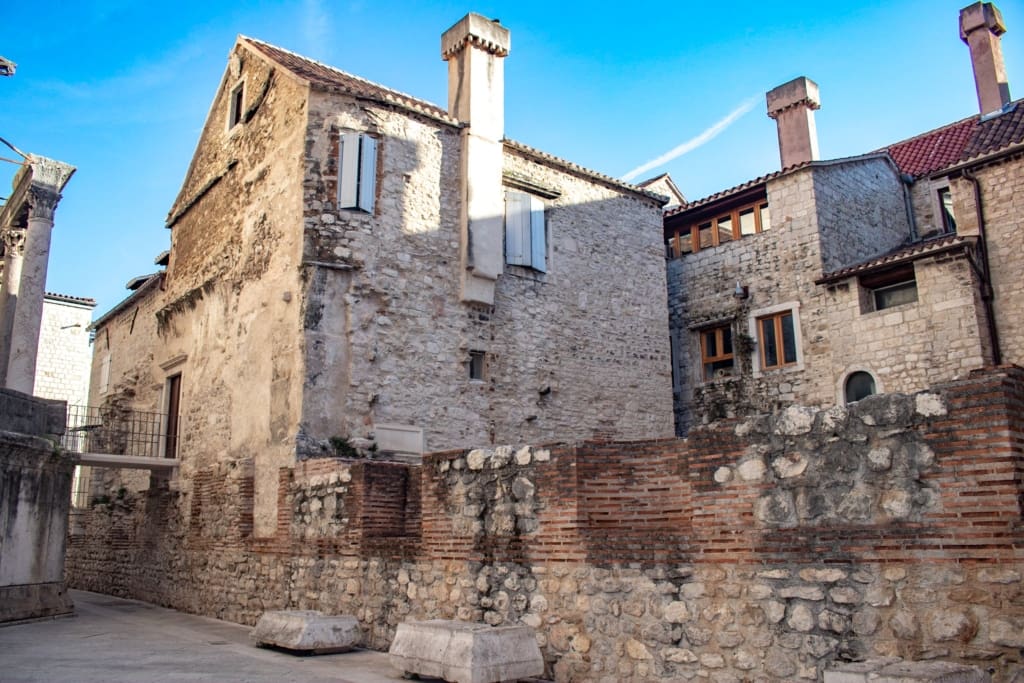 View of the streets in the Old Town of Split