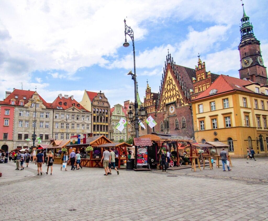 Photo of the Old Town in Wroclaw, Poland