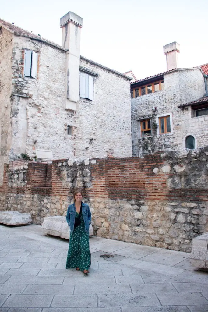 Posing in front of Diocletians Palace