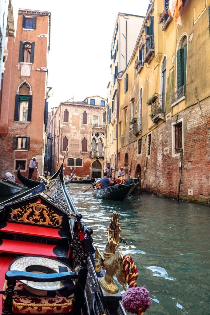 Gondola ride in Venice