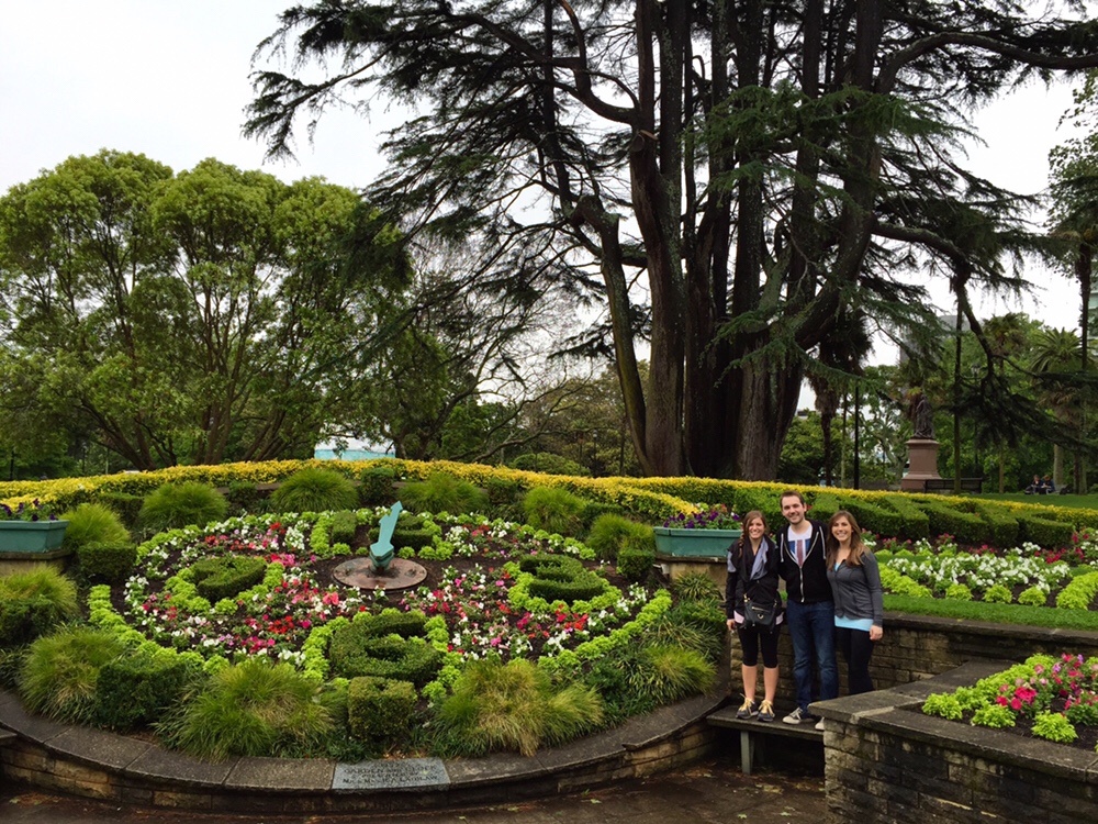 Posing for a photo in Albert Park