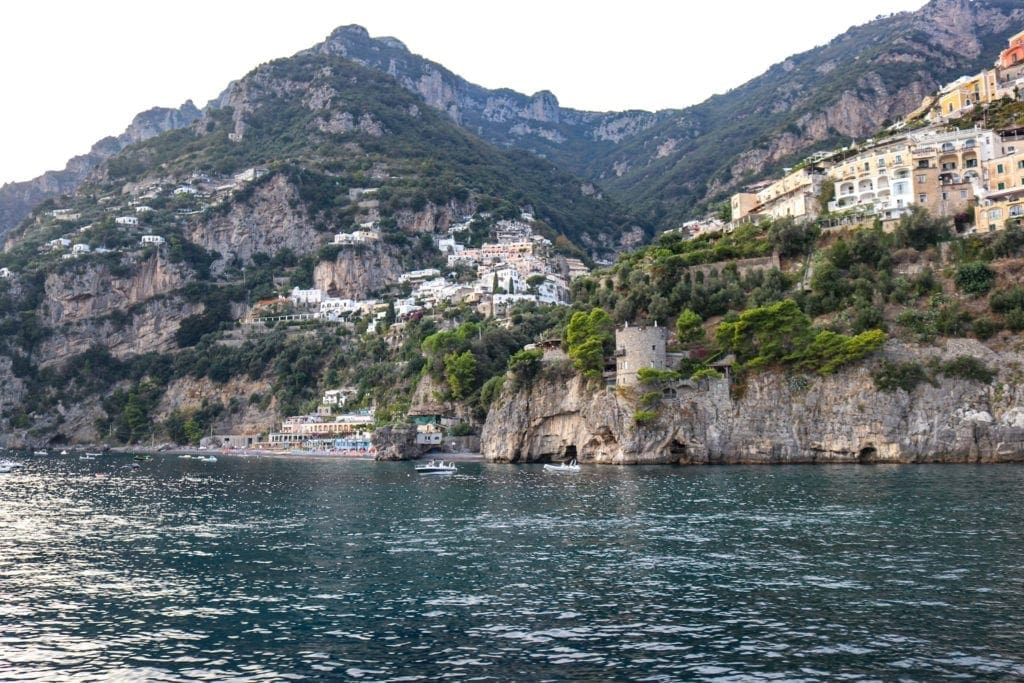 Photo of the Amalfi Coast from the water