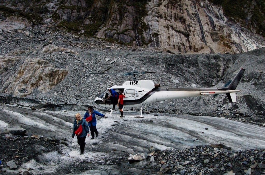 Helicopter in Franz Josef