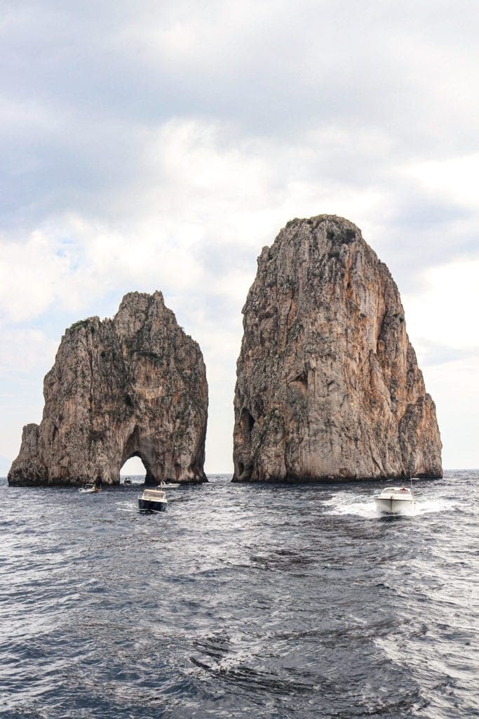 Famous rock formations in Capri