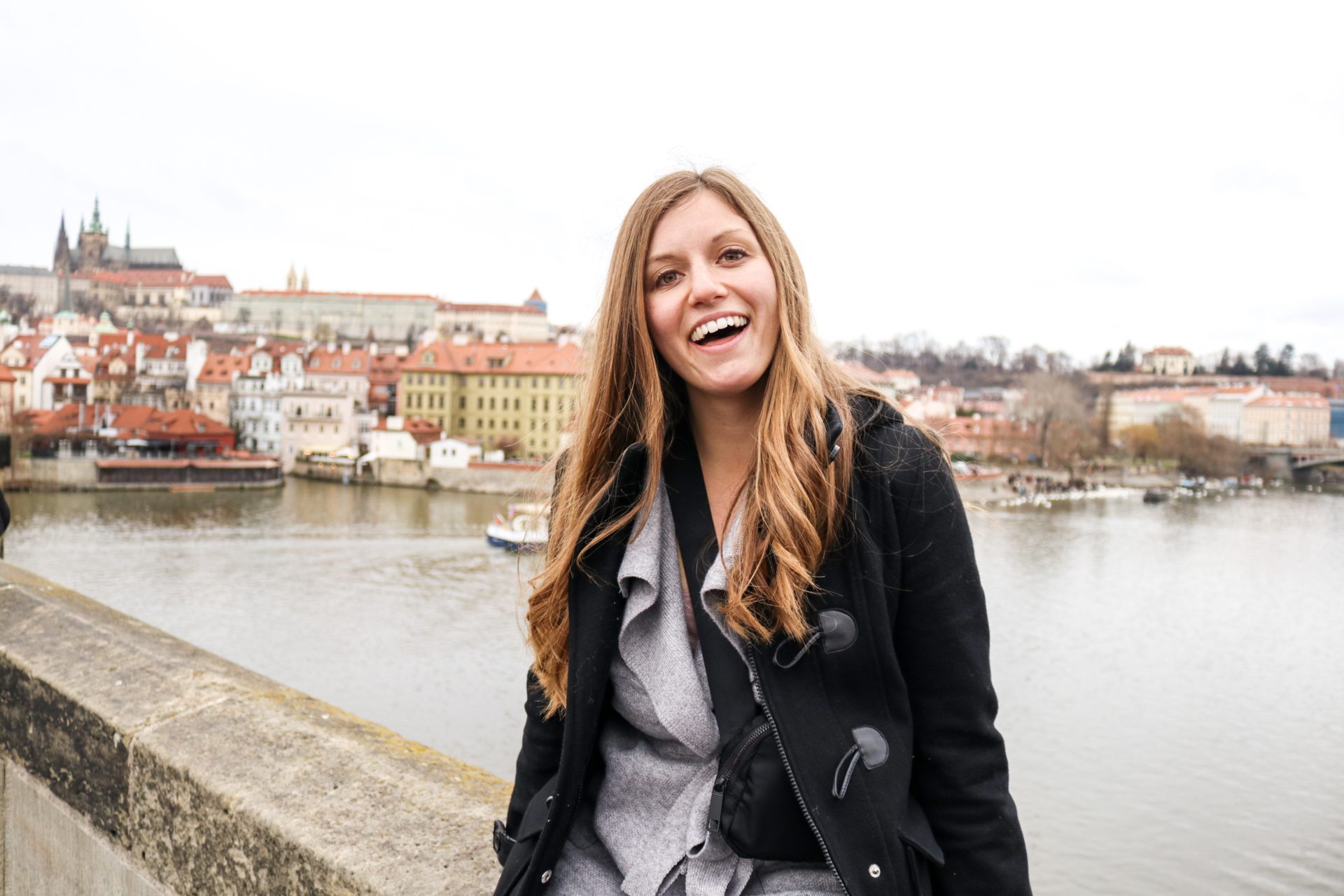 Admiring Charles Bridge in Prague