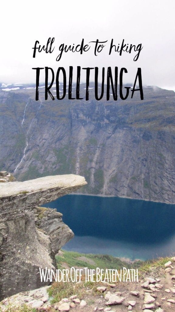 Hiking Trolltunga, Norway. Click here for details on hiking Trolltunga.