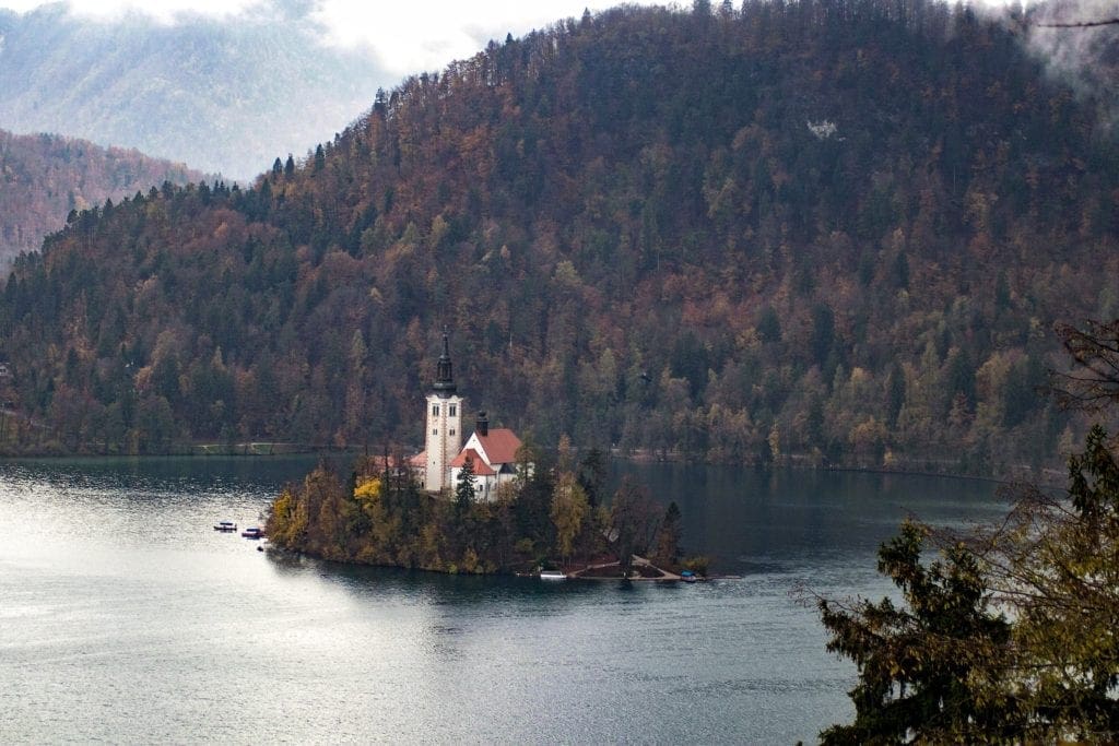 Photo of the church on an island