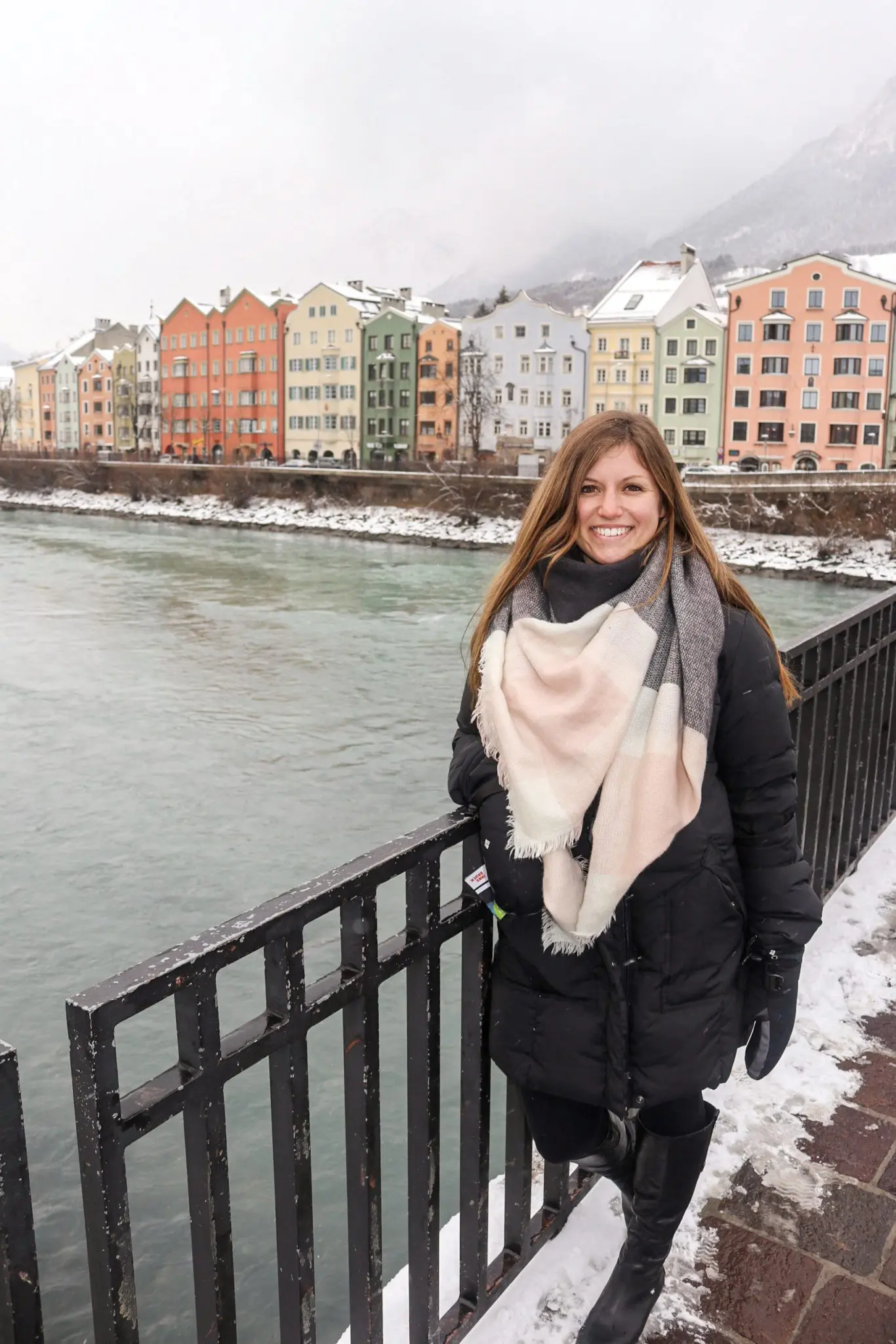 Posing in front of the Colorful Houses in Innsbruck