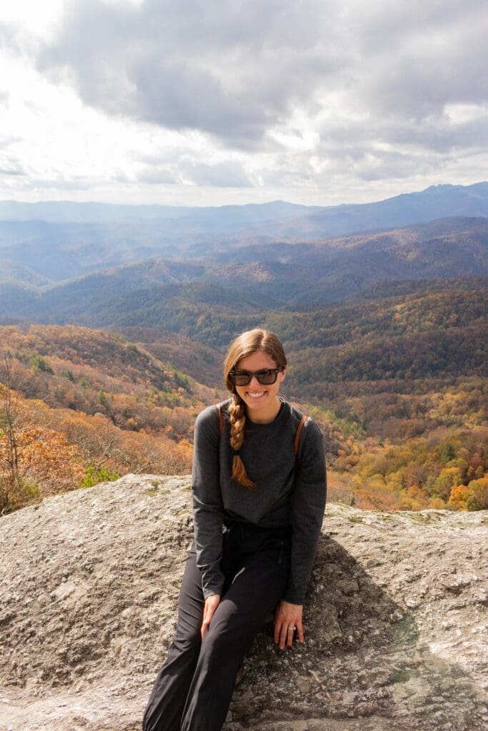 Posing at The Blowing Rock