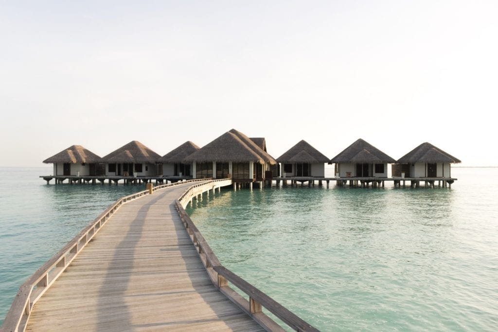 Photo of over water bungalows in The Maldives