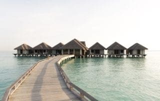 Photo of over water bungalows in The Maldives