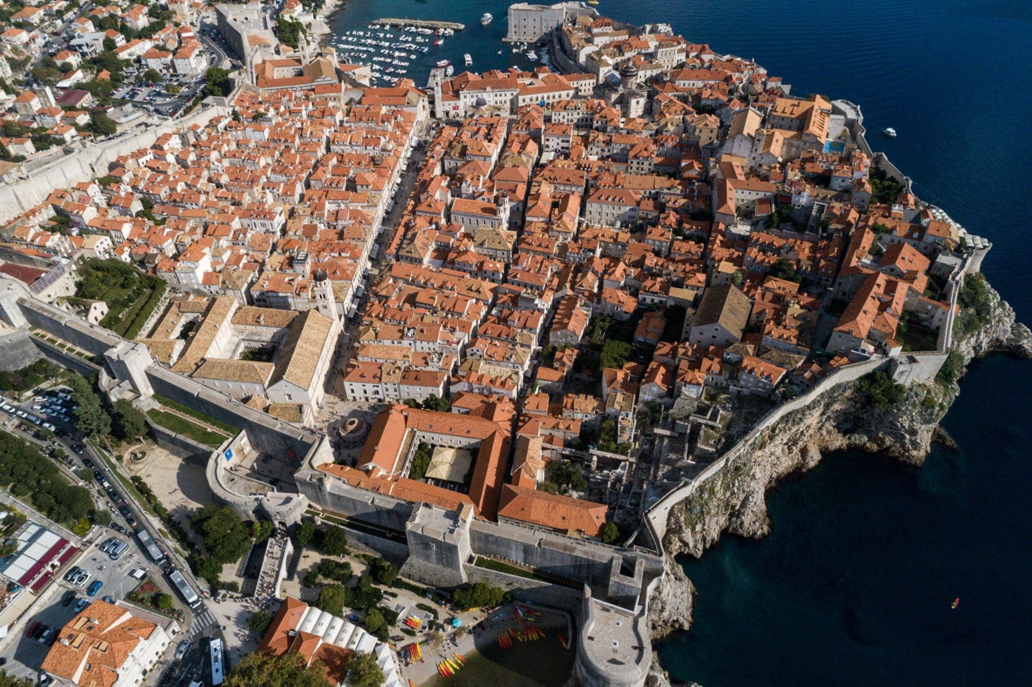 Bird Eye view of Old Town Dubrovnik